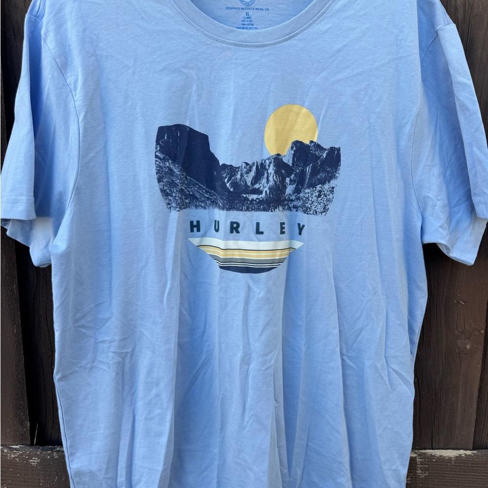 Hurley Light Blue Mountain Graphic Tee